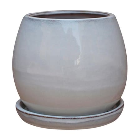 Pg Perfect 6 in. Dia. Cream White Ceramic Planter, 4PK PG1681609